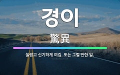 🌟경이: 놀랍고 신기하게 여김. 또는 그럴 만한 일. - 표준국어대사전