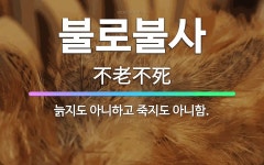 🌟불로불사: 늙지도 아니하고 죽지도 아니함. - 표준국어대사전