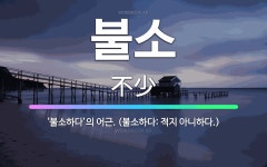 🌟불소: ‘불소하다’의 어근. (불소하다: 적지 아니하다.) - 표준국어대사전