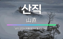 🌟산직: 남의 산이나 뫼를 맡아서 돌보는 사람. - 표준국어대사전