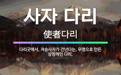 🌟사자 다리: 다리굿에서, 저승사자가 건넌다는, 무명으로 만든 상징적인 다리. - 표준국어대사전