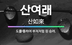 🌟산여래: 도를 통하여 부처처럼 된 승려. - 표준국어대사전