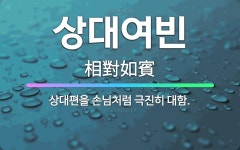 🌟상대여빈: 상대편을 손님처럼 극진히 대함. - 표준국어대사전