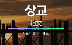 🌟상교: 서로 어울리어 사귐. - 표준국어대사전