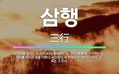 🌟삼행: 부모를 섬기는 세 가지 도리. 봉양하는 일, 상사(喪事)에 근신하는 일, 제사를 받드는 일을 이른... - 표준국어대사전