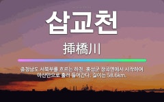 🌟삽교천: 충청남도 서북부를 흐르는 하천. 홍성군 장곡면에서 시작하여 아산만으로 흘러 들어간다. 길이는 5... - 표준국어대사전