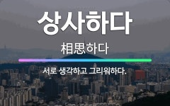 🌟상사하다: 서로 생각하고 그리워하다. - 표준국어대사전