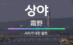 🌟상야: 서리가 내린 들판. - 표준국어대사전