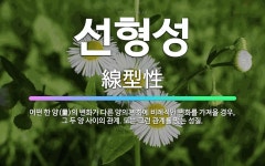 🌟선형성: 어떤 한 양(量)의 변화가 다른 양의 변화에 비례적인 변화를 가져올 경우, 그 두 양 사이의 관... - 표준국어대사전