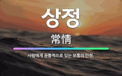🌟상정: 사람에게 공통적으로 있는 보통의 인정. - 표준국어대사전
