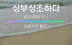 🌟상부상조하다: 서로서로 돕다. - 표준국어대사전