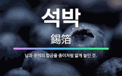 🌟석박: 납과 주석의 합금을 종이처럼 얇게 늘인 것. - 표준국어대사전