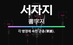 🌟서자지: 각 병영에 속한 군총(軍摠). - 표준국어대사전