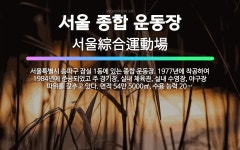 🌟서울 종합 운동장: 서울특별시 송파구 잠실 1동에 있는 종합 운동장. 1977년에 착공하여 1984년에 ... - 표준국어대사전