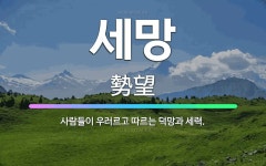 🌟세망: 사람들이 우러르고 따르는 덕망과 세력. - 표준국어대사전