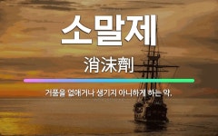 🌟소말제: 거품을 없애거나 생기지 아니하게 하는 약. - 표준국어대사전