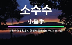 🌟소수수: 전통 궁중 무용에서, 한 팔씩 들어 뒤로 뿌리는 춤사위. - 표준국어대사전