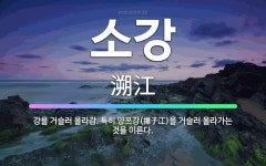 🌟소강: 강을 거슬러 올라감. 특히 양쯔강(揚子江)을 거슬러 올라가는 것을 이른다. - 표준국어대사전