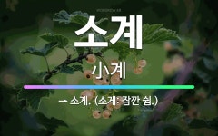 🌟소계: → 소게. (소게: 잠깐 쉼.) - 표준국어대사전