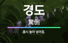 🌟경도: 몹시 놀라 넘어짐. - 표준국어대사전
