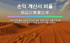 🌟손익 계산서 비율: 기업의 영업 활동 비용과 이익과의 비율. 영업의 채산, 능률의 정도를 나타내는 수치로... - 표준국어대사전