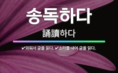 🌟송독하다: 외워서 글을 읽다., 소리를 내어 글을 읽다. - 표준국어대사전