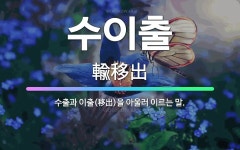 🌟수이출: 수출과 이출(移出)을 아울러 이르는 말. - 표준국어대사전
