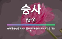 🌟승사: 승려가 불상을 모시고 불도(佛道)를 닦으며 교법을 펴는 집. - 표준국어대사전