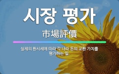 🌟시장 평가: 실제의 환시세에 따라 각 나라 돈의 교환 가치를 평가하는 일. - 표준국어대사전