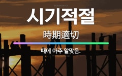 🌟시기적절: 때에 아주 알맞음. - 표준국어대사전