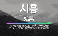 🌟시흥: 1989년 1월 경기도 시흥군 소래읍ㆍ군자면ㆍ수암면이 승격되어 이루어진 시. 국내 제일의 인상 흑... - 표준국어대사전