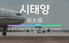 🌟시태양: 눈으로 보는 태양. 광행차 때문에 진태양보다 어그러져서 보인다. - 표준국어대사전