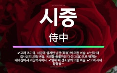 🌟시중: 신라 때 집사성의 으뜸 벼슬. 국정을 총괄하던 대신(大臣)으로 위계는 대아찬에서 이찬까지이다., ... - 표준국어대사전