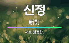 🌟신정: 새로 정정함. - 표준국어대사전