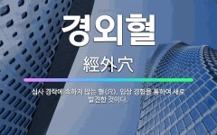 🌟경외혈: 십사 경락에 속하지 않는 혈(穴). 임상 경험을 통하여 새로 발견한 것이다. - 표준국어대사전
