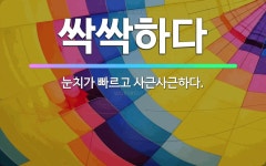 🌟싹싹하다: 눈치가 빠르고 사근사근하다. - 표준국어대사전