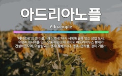 🌟아드리아노플: ‘에디르네’의 전 이름. (에디르네: 터키 서북쪽 끝에 있는 상업 도시. 유럽과 아시아를 ... - 표준국어대사전