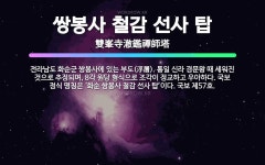 🌟쌍봉사 철감 선사 탑: 전라남도 화순군 쌍봉사에 있는 부도(浮屠). 통일 신라 경문왕 때 세워진 것으로 ... - 표준국어대사전