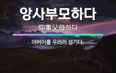 🌟앙사부모하다: 어버이를 우러러 섬기다. - 표준국어대사전