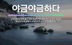 🌟야금야금하다: 자꾸 조금씩 축내거나 써 없애다., 무엇을 입 안에 넣고 자꾸 조금씩 먹어 들어가다., 남... - 표준국어대사전
