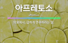 🌟아프레토소: 악보에서, 급하게 연주하라는 말. - 표준국어대사전