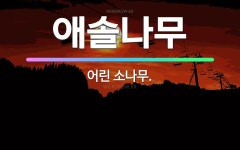 🌟애솔나무: 어린 소나무. - 표준국어대사전