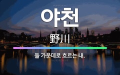 🌟야천: 들 가운데로 흐르는 내. - 표준국어대사전