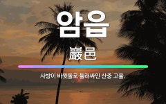 🌟암읍: 사방이 바윗돌로 둘러싸인 산중 고을. - 표준국어대사전