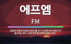 🌟에프엠: 일정한 진폭의 반송파 주파수를 전기 신호에 따라 변화시켜 통신하는 방식. 진폭 변조에 비하여 잡... - 표준국어대사전