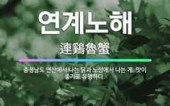 🌟연계노해: 충청남도 연산에서 나는 닭과 노성에서 나는 게. 맛이 좋기로 유명하다. - 표준국어대사전