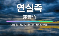 🌟연실죽: 대통을 연밥 모양으로 만든 담뱃대. - 표준국어대사전