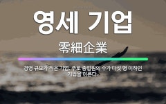 🌟영세 기업: 경영 규모가 작은 기업. 주로 종업원의 수가 다섯 명 이하인 기업을 이른다. - 표준국어대사전