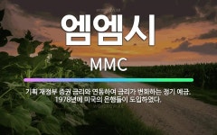 🌟엠엠시: 기획 재정부 증권 금리와 연동하여 금리가 변화하는 정기 예금. 1978년에 미국의 은행들이 도입... - 표준국어대사전