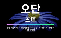 🌟오단: 법을 닦을 때에, 오대존 명왕을 모시는 동ㆍ서ㆍ남ㆍ북ㆍ중앙의 다섯 개의 단. - 표준국어대사전